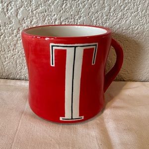 Anthropologie Hand-Painted Colorway ‘T’ Mug